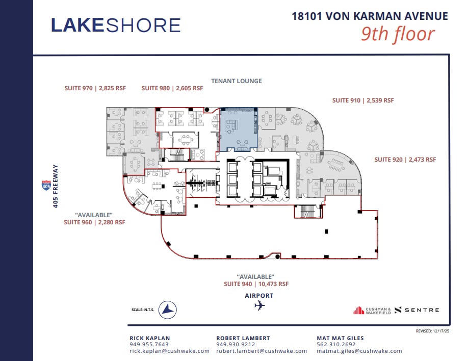 18101 Von Karman Ave, Irvine, CA for lease Floor Plan- Image 1 of 1