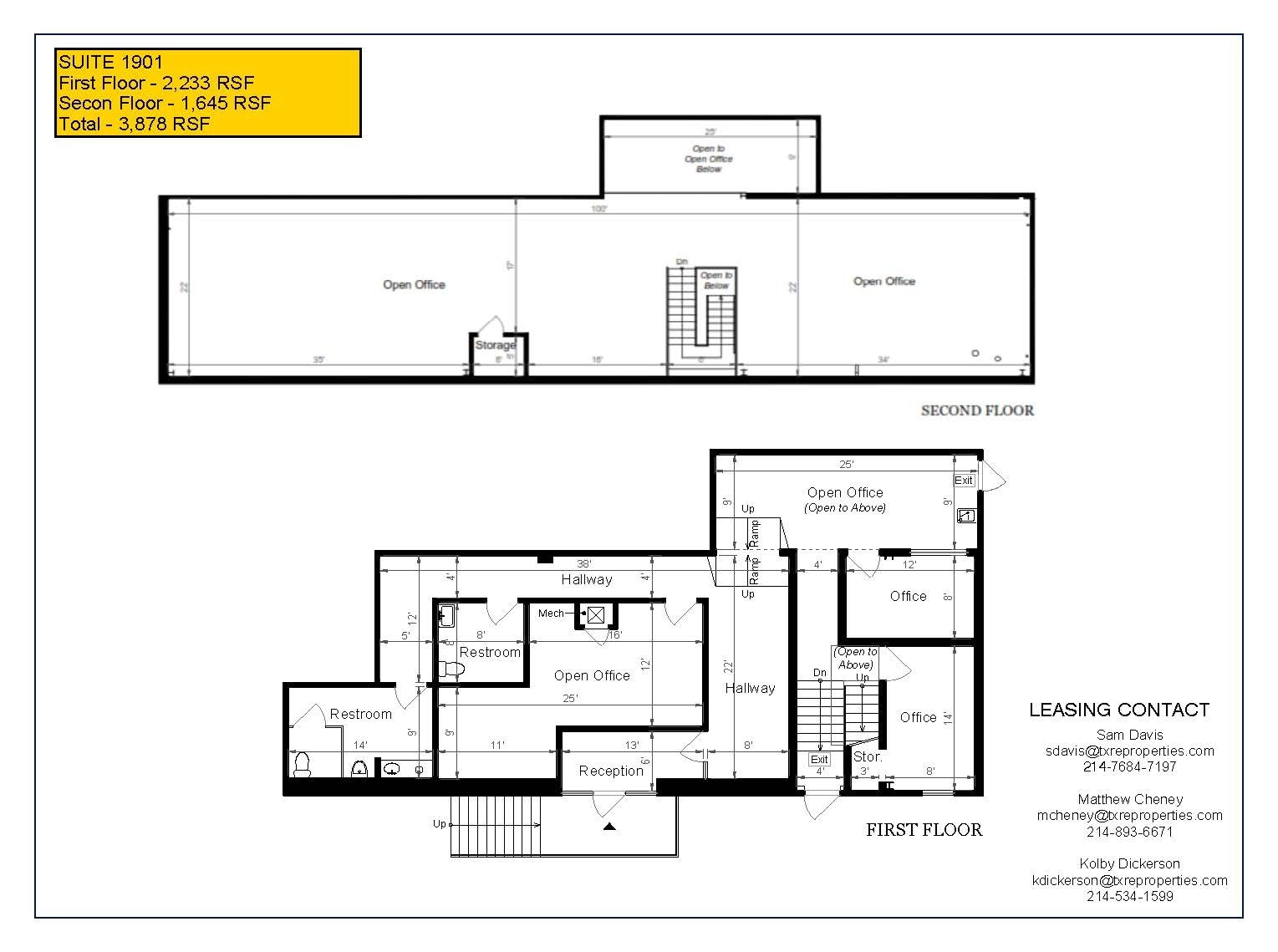 1901-1923 Windsor Pl, Fort Worth, TX à vendre Plan d’étage- Image 1 de 19