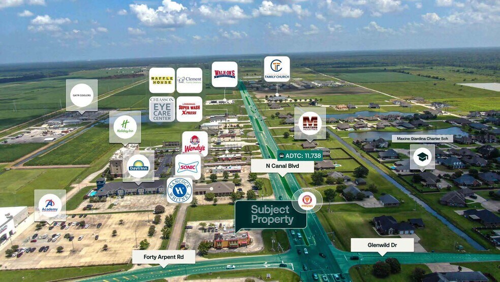 700 N Canal Blvd, Thibodaux, LA à vendre - Photo du bâtiment - Image 3 de 3