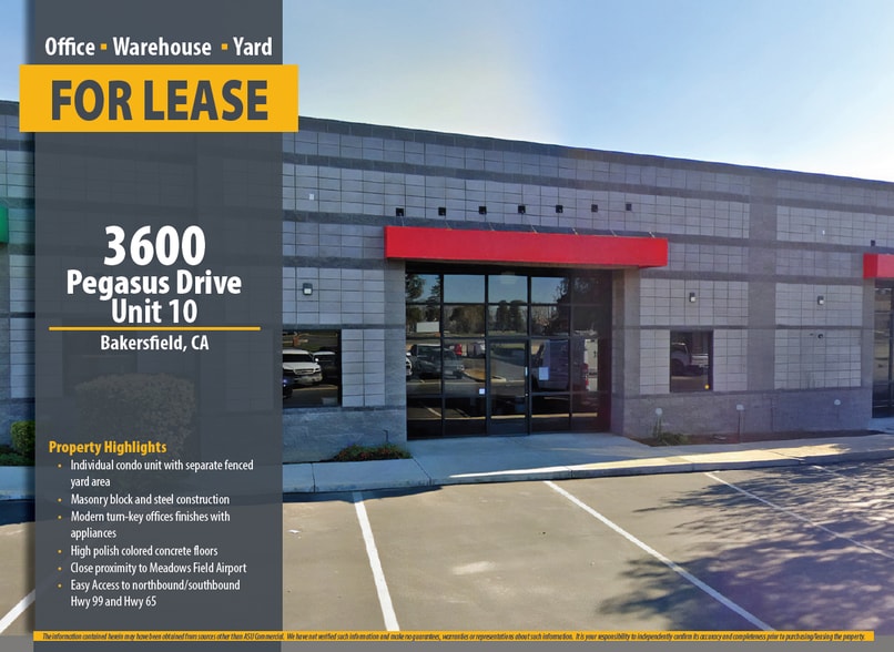 3600 Pegasus Dr, Bakersfield, CA for lease - Building Photo - Image 1 of 1
