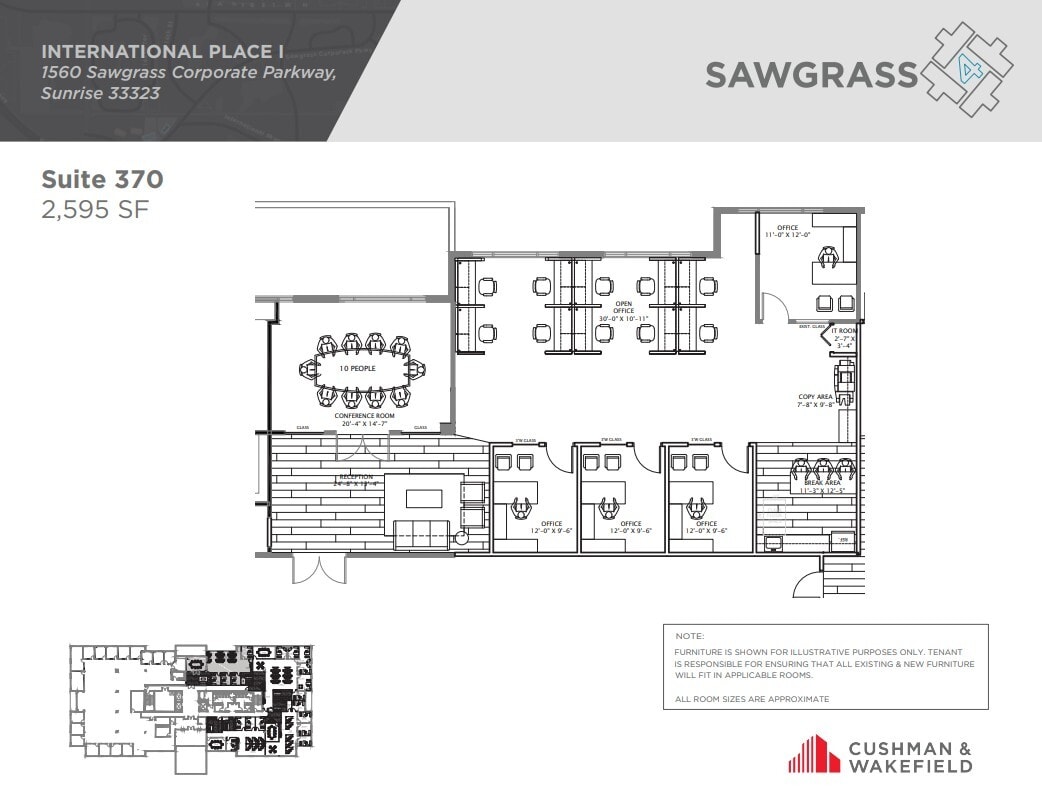 1560 Sawgrass Corporate Pkwy, Sunrise, FL for lease Floor Plan- Image 1 of 1