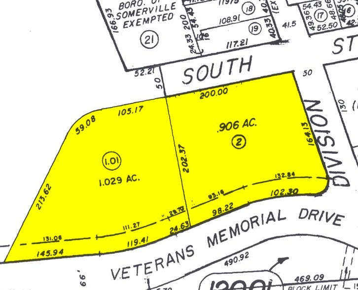 50 Division St, Somerville, NJ for lease - Plat Map - Image 3 of 4