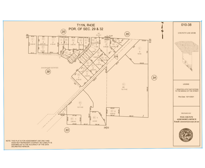 70 Manley Ranch Rd, Round Mountain, NV à vendre - Plan cadastral - Image 2 de 2