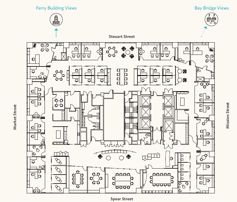1 Market St, San Francisco, CA for lease Floor Plan- Image 1 of 2