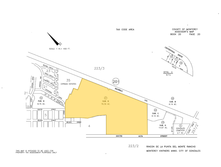 800 S Alta St, Gonzales, CA à vendre - Plan cadastral - Image 2 de 2