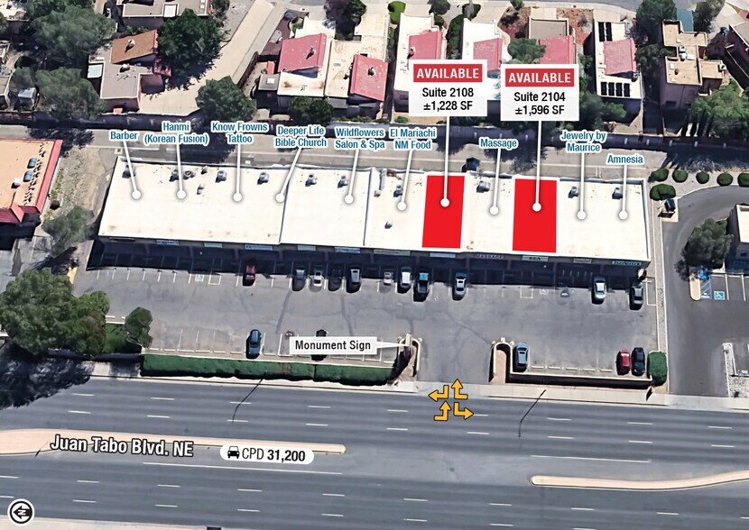 2100-2122 Juan Tabo Blvd NE, Albuquerque, NM for lease - Building Photo - Image 2 of 10