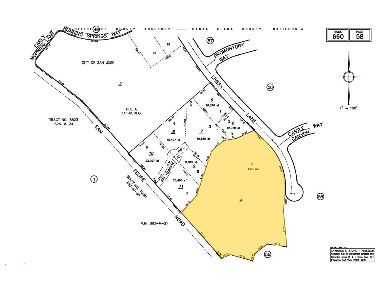 7500 San Felipe Ct, San Jose, CA for sale Plat Map- Image 1 of 3
