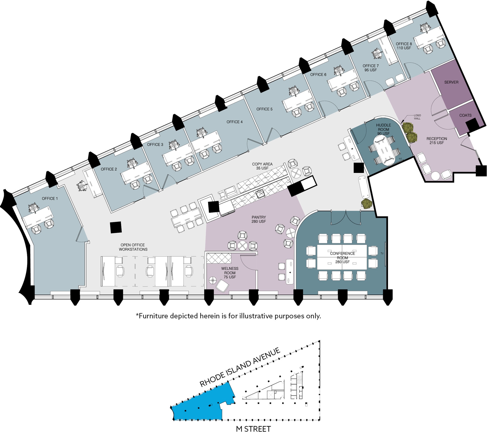 1730 Rhode Island Ave NW, Washington, DC for lease Floor Plan- Image 1 of 11