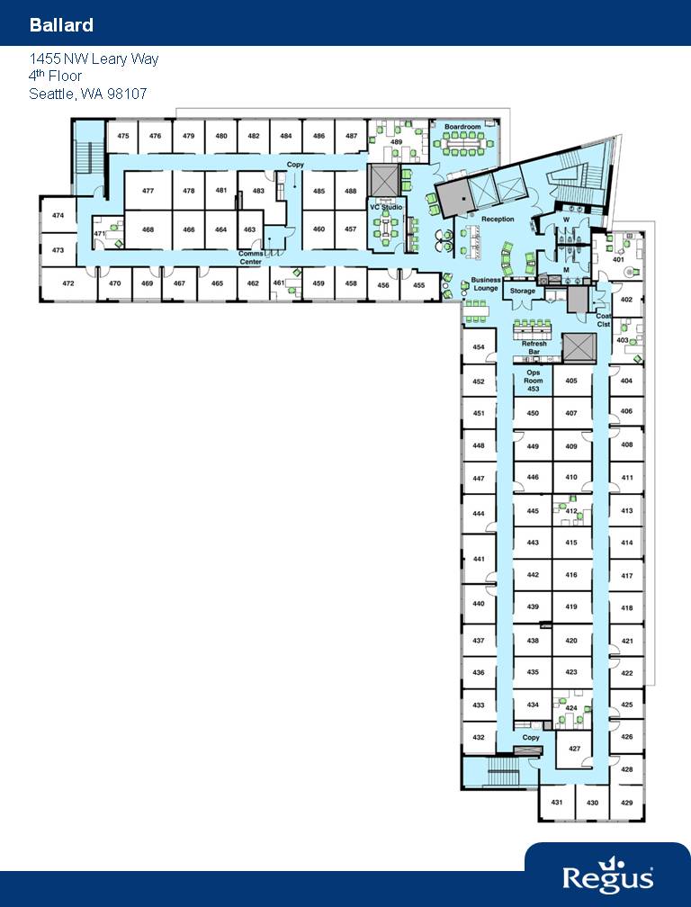 1455 NW Leary Way, Seattle, WA à louer Plan d’étage- Image 1 de 1