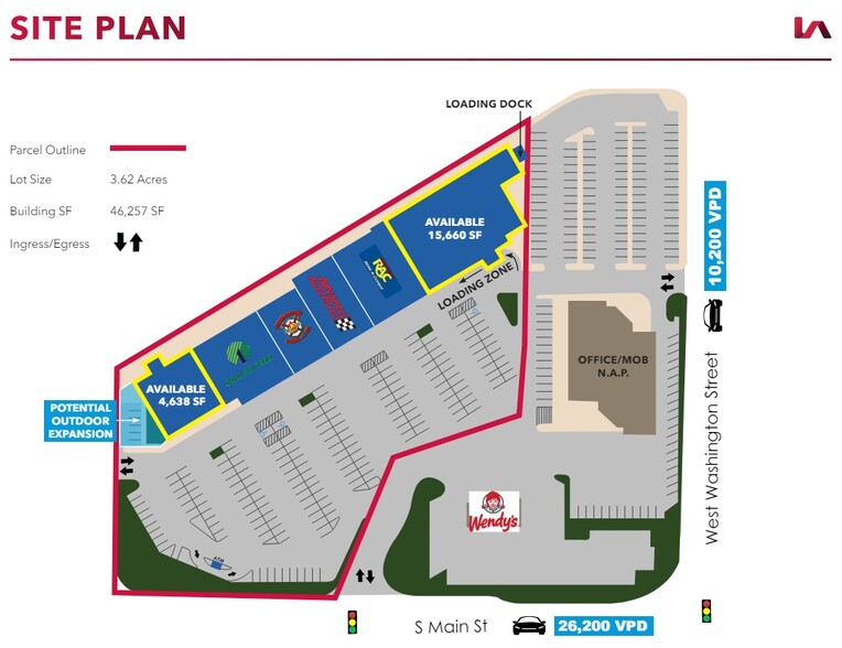 210-270 S Main St, East Peoria, IL à louer - Plan de site - Image 2 de 6