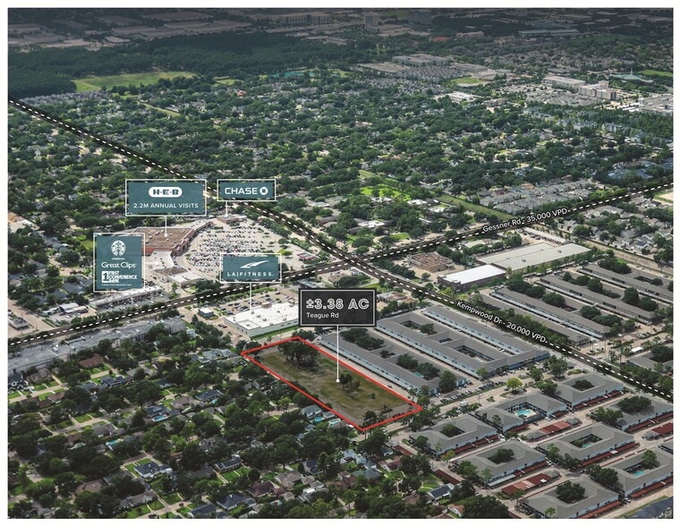 2711 Teague Rd, Houston, TX for sale - Aerial - Image 2 of 4