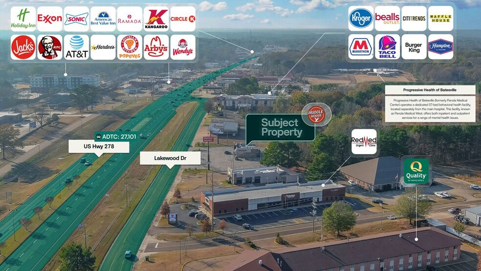 147 Lakewood Dr, Batesville, MS à vendre - Aérien - Image 3 de 3