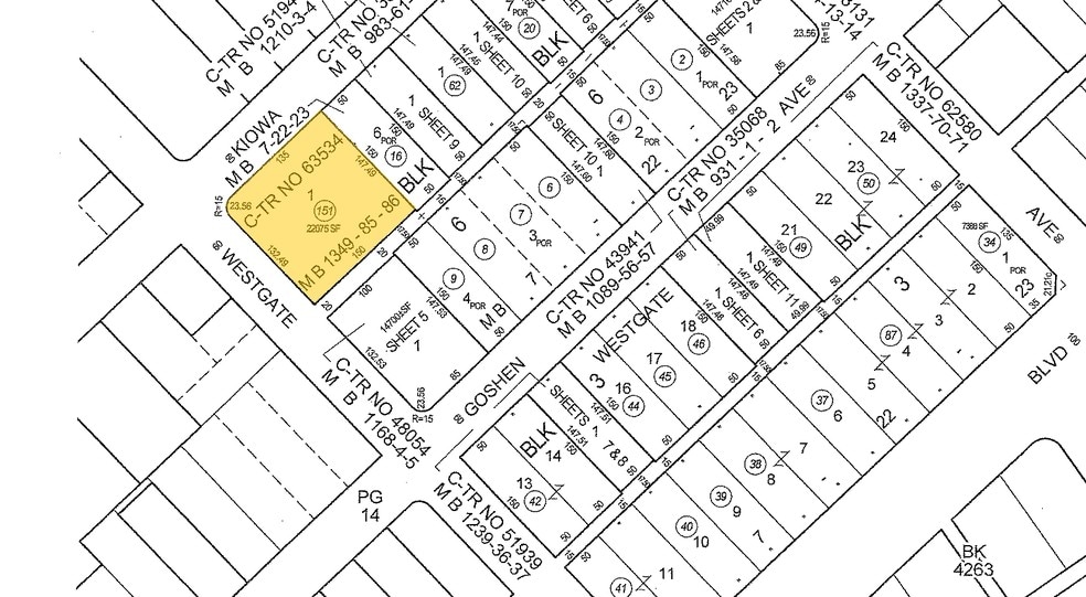 11848-11860 Kiowa Ave, Los Angeles, CA for sale - Plat Map - Image 2 of 3