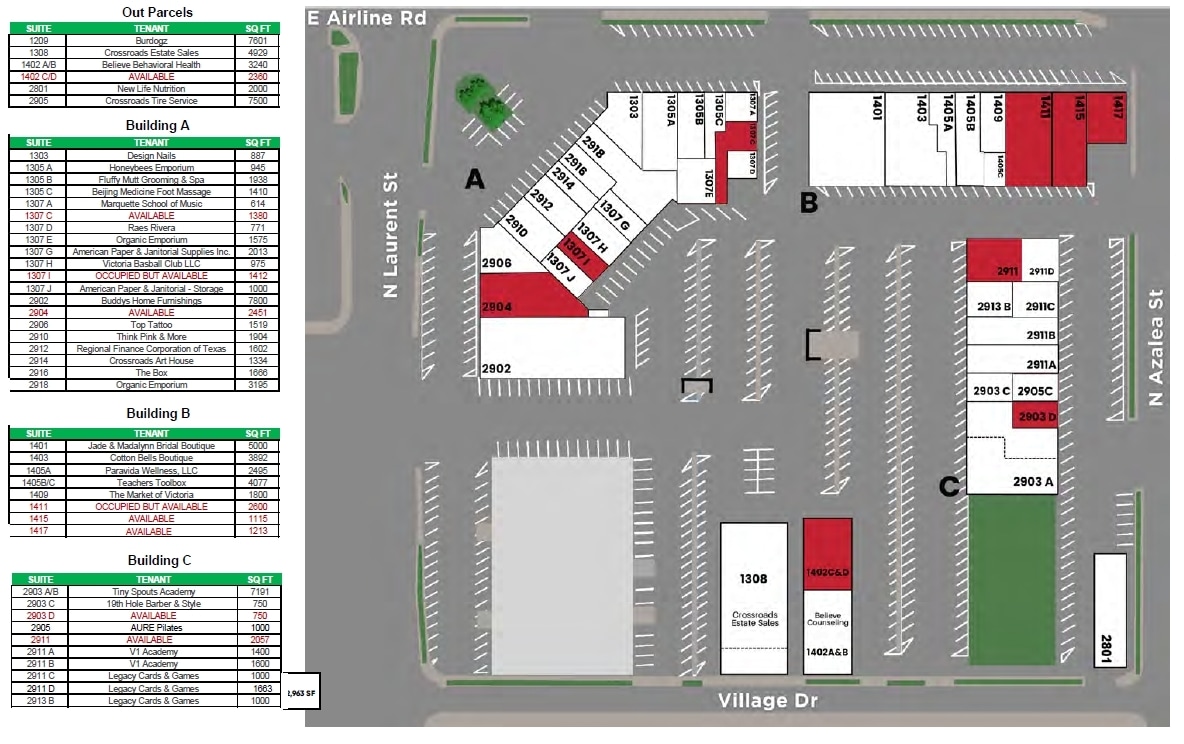 1401-1417 E Airline Rd, Victoria, TX à louer Plan de site- Image 1 de 1