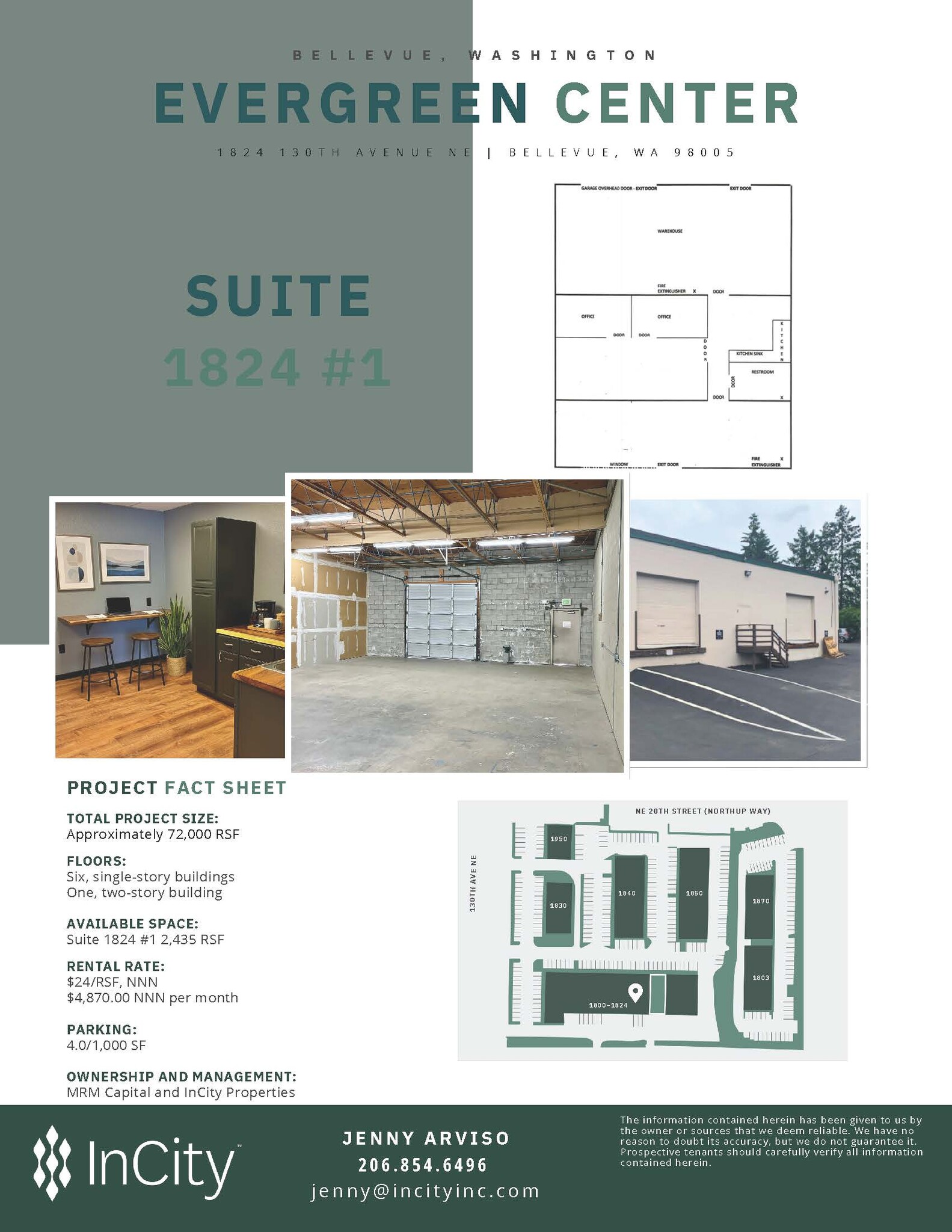 1800-1824 130th Ave NE, Bellevue, WA for lease Floor Plan- Image 1 of 1