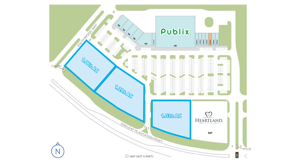 1075 Oakleaf Plantation Pky, Orange Park, FL à louer - Plan de site - Image 2 de 8