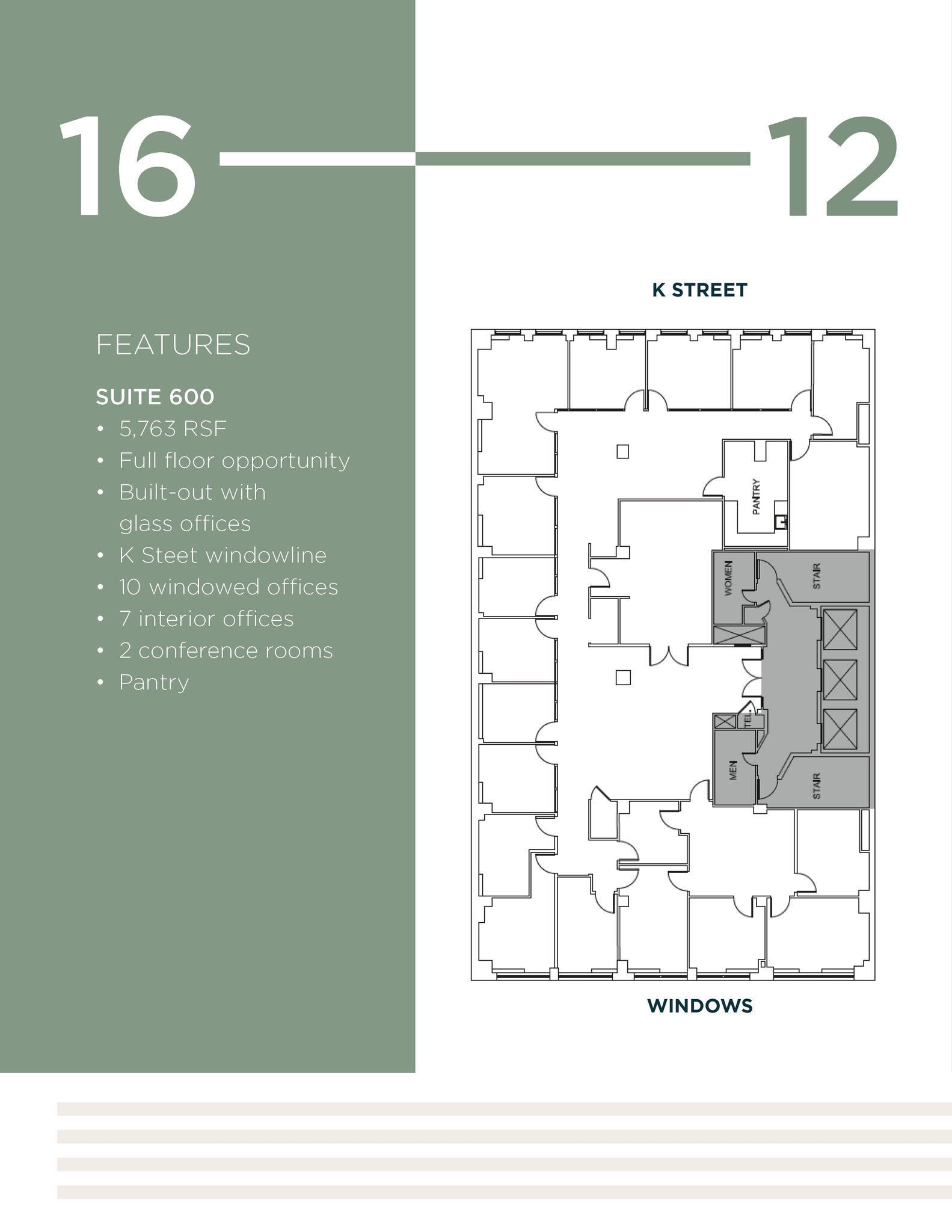 1612 K St NW, Washington, DC à louer Plan d’étage- Image 1 de 1