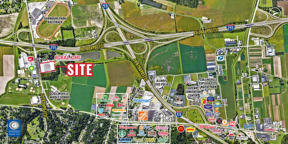 9525 Collinsville Rd, Collinsville, IL for sale - Aerial - Image 2 of 2