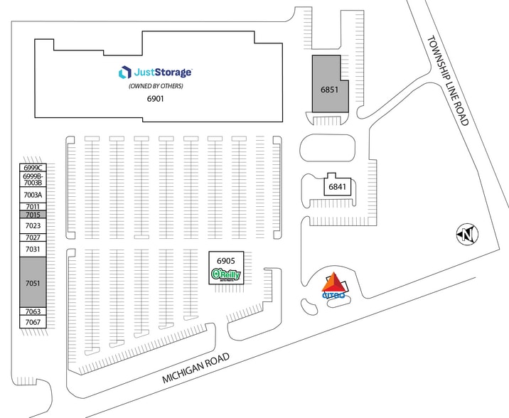6851-7067 Michigan Rd, Indianapolis, IN for lease - Site Plan - Image 3 of 3