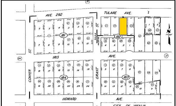 617 W Tulare Ave, Visalia, CA à louer - Plan cadastral - Image 2 de 2