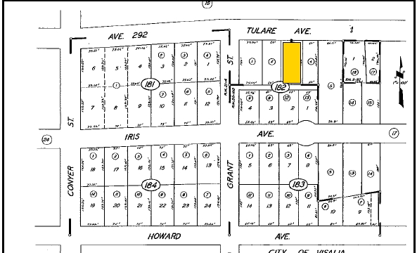 617 W Tulare Ave, Visalia, CA for lease - Plat Map - Image 2 of 2