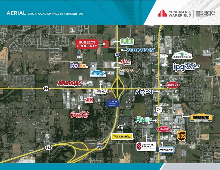 6507 N Goad Springs St, Rogers, AR à louer - Aérien - Image 3 de 3