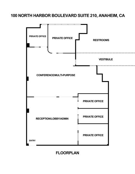 100 N Harbor Blvd, Anaheim, CA à louer - Plan d’étage - Image 2 de 12