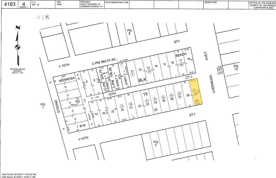 1401-1411 Hermosa Ave, Hermosa Beach, CA for lease - Plat Map - Image 2 of 10