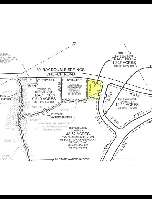 401 Double Springs Church Rd, Monroe, GA à vendre Plan de site- Image 1 de 3