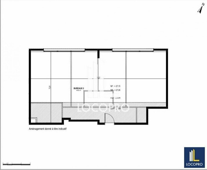 Bureau dans Nice à vendre - Plan d’étage - Image 3 de 5