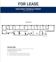 1030 W Georgia St, Vancouver, BC à louer Plan d’étage- Image 1 de 1
