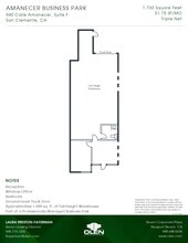 940 Calle Amanecer, San Clemente, CA for lease Floor Plan- Image 1 of 1