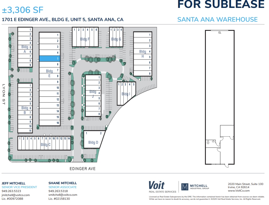 1701 E Edinger Ave, Santa Ana, CA à louer Plan d’étage- Image 1 de 1