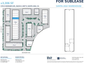 1701 E Edinger Ave, Santa Ana, CA à louer Plan d’étage- Image 1 de 1