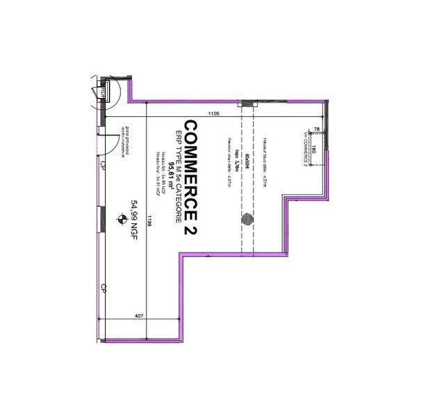 Retail in Antony for lease - Floor Plan - Image 1 of 1