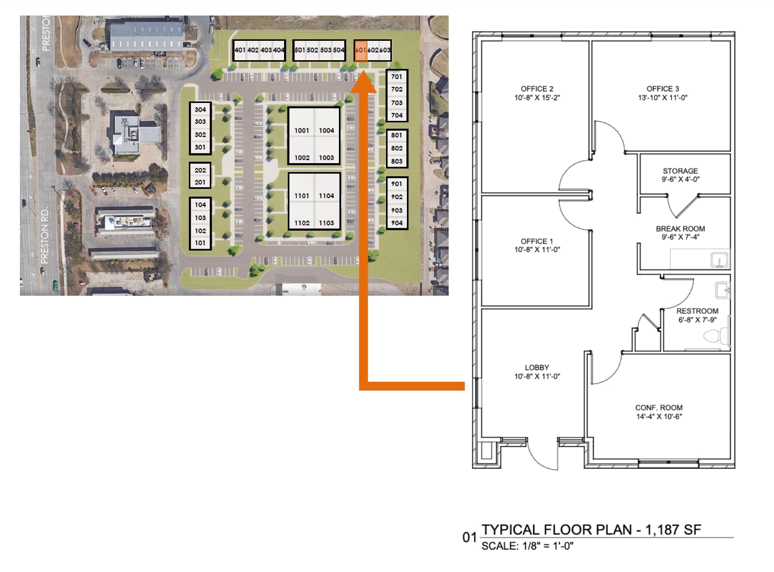 7700 Preston Rd, Frisco, TX à louer Plan d’étage- Image 1 de 8