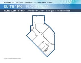 1415 L St, Sacramento, CA à louer Plan d’étage- Image 1 de 1