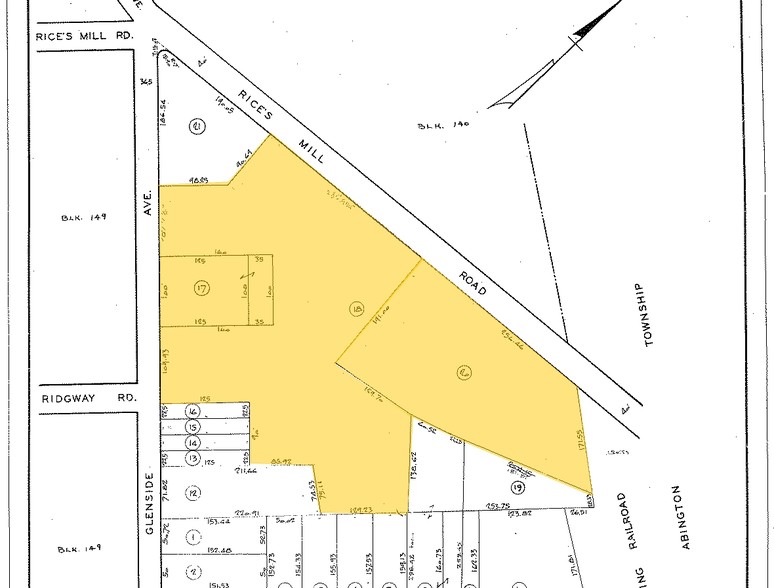 827 Glenside Ave, Wyncote, PA à vendre - Plan cadastral - Image 2 de 2