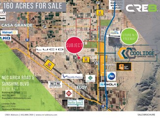 Plus de détails pour NEC Sunshine & Arica Road blvd, Eloy, AZ - Terrain à vendre