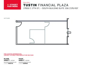 17852 E 17th St, Tustin, CA à louer Plan d’étage- Image 1 de 1