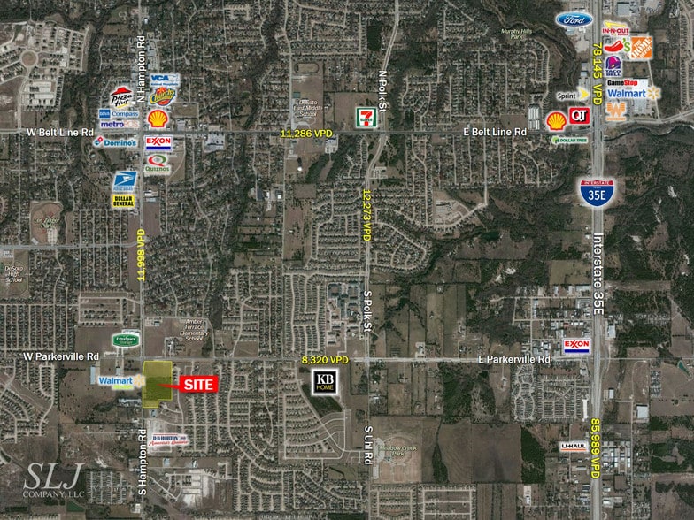 S Hampton Rd & E Parkerville Rd, DeSoto, TX à louer - Aérien - Image 2 de 4