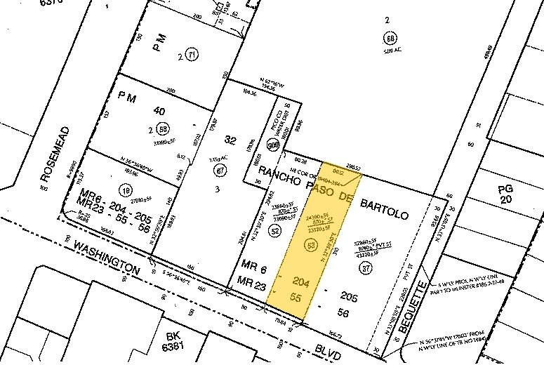 9047-9049 Washington Blvd, Pico Rivera, CA à vendre - Plan cadastral - Image 3 de 4
