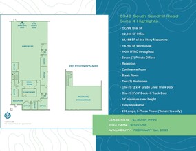 6320 S Sandhill Rd, Las Vegas, NV for lease Floor Plan- Image 1 of 2