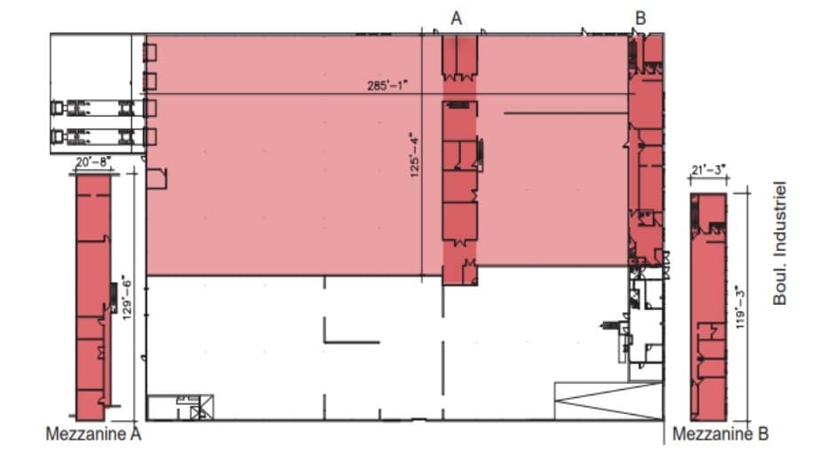 160 Boul Industriel, Boucherville, QC à louer Plan d’étage- Image 1 de 1