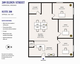 209 Elden St, Herndon, VA à louer Plan d’étage- Image 1 de 10