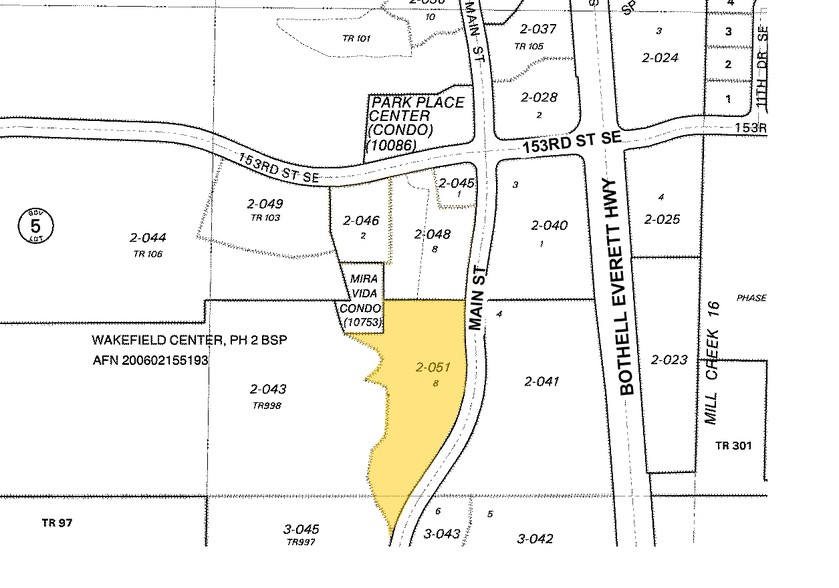 15418 Main St, Mill Creek, WA for lease - Plat Map - Image 2 of 2