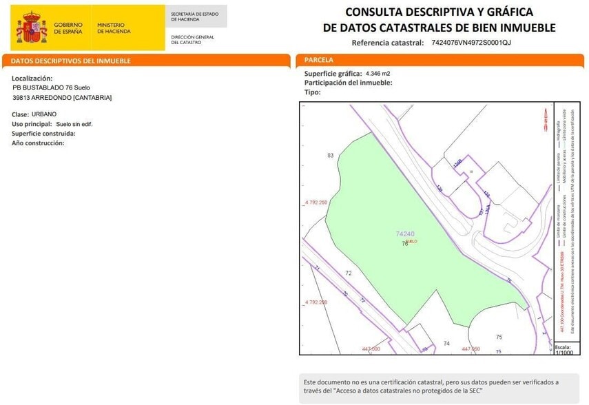 Barrio Maza, 1, Arredondo, Cantabria for sale - Site Plan - Image 3 of 5