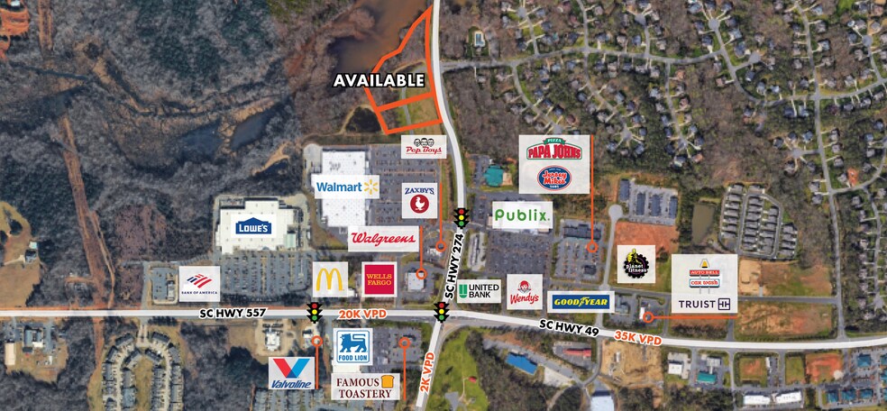 225 & 245 S Carolina 274, Clover, SC for sale - Aerial - Image 1 of 1