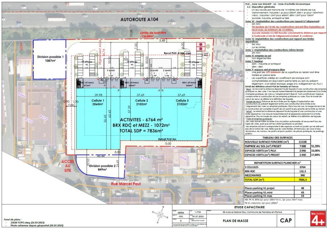 36 Rue Marcel Paul, Tremblay-en-France for lease Site Plan- Image 1 of 7