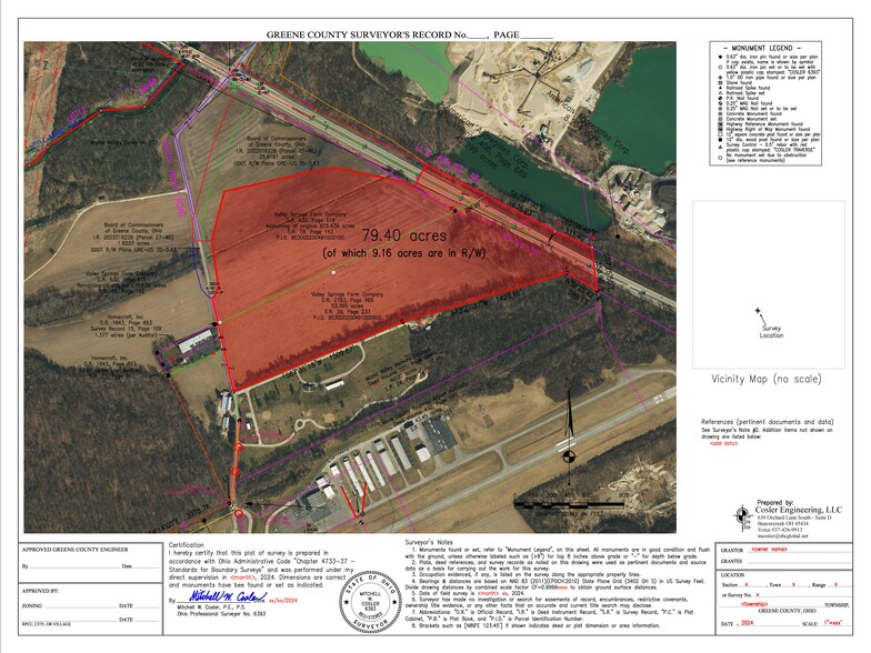 79.4 acres N. Valley Road Rd, Xenia, OH à vendre - A rien - Image 1 de 5